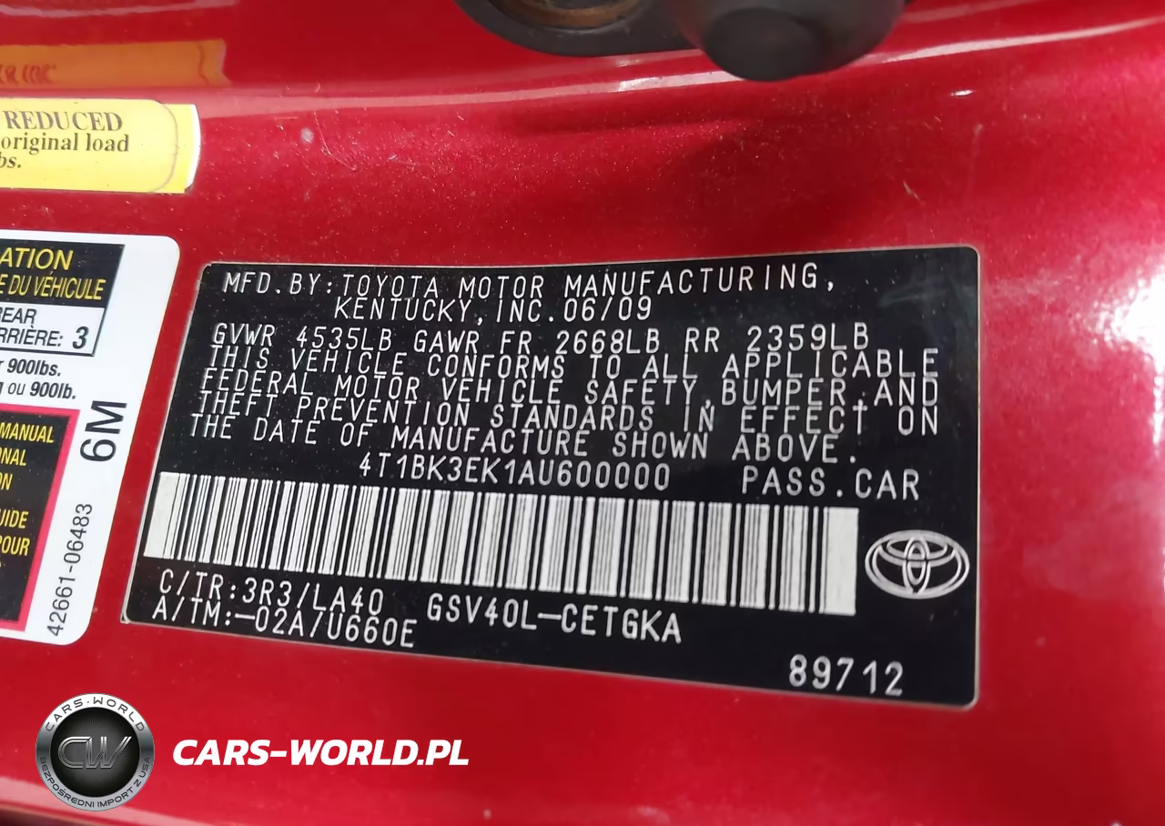 2010 Toyota Camry Se-Le-Xle VIN:4T1BK3EK1AU600000 - 9