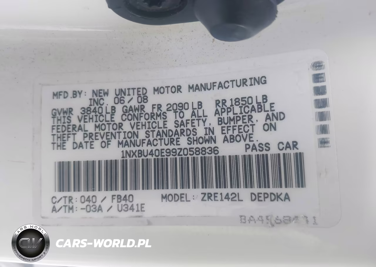 2009 Toyota Corolla Le VIN:1NXBU40E99Z058836 - 9