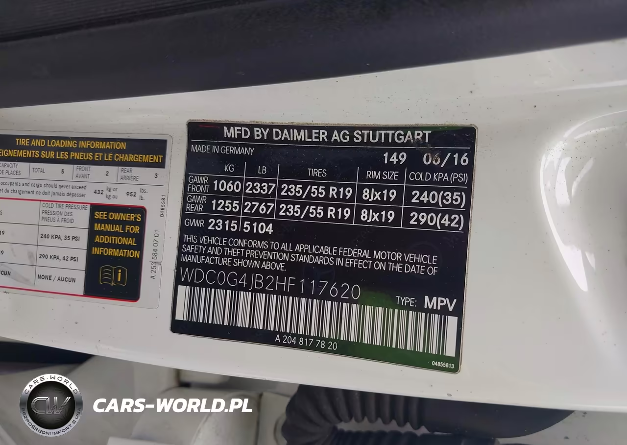 2017 Mercedes-Benz Glc 300 VIN:WDC0G4JB2HF117620 - 9