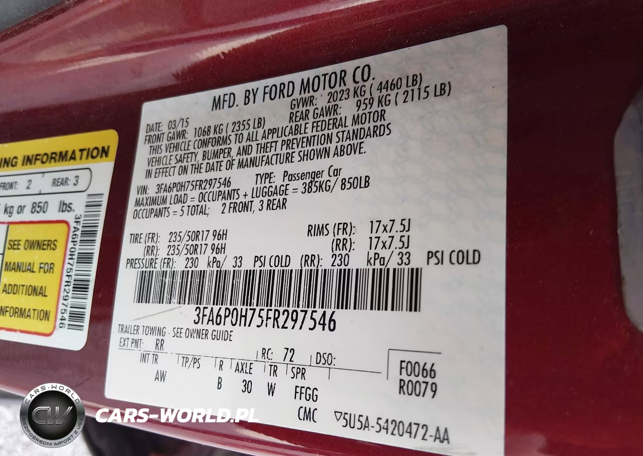 2015 Ford Fusion Se VIN:3FA6P0H75FR297546 - 9