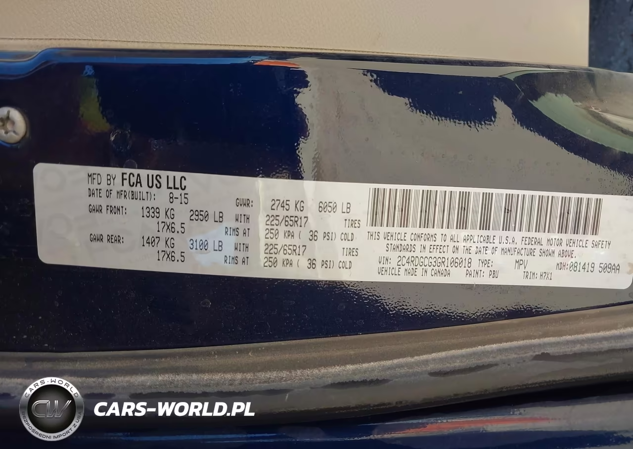 2016 Dodge Grand Caravan Sxt VIN:2C4RDGCG3GR106018 - 9