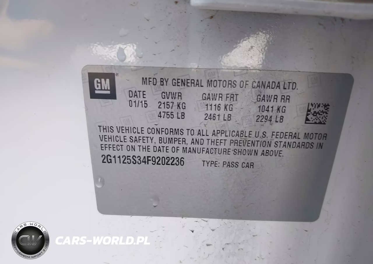 2015 Chevrolet Impala 2Lt VIN:2G1125S34F9202236 - 9