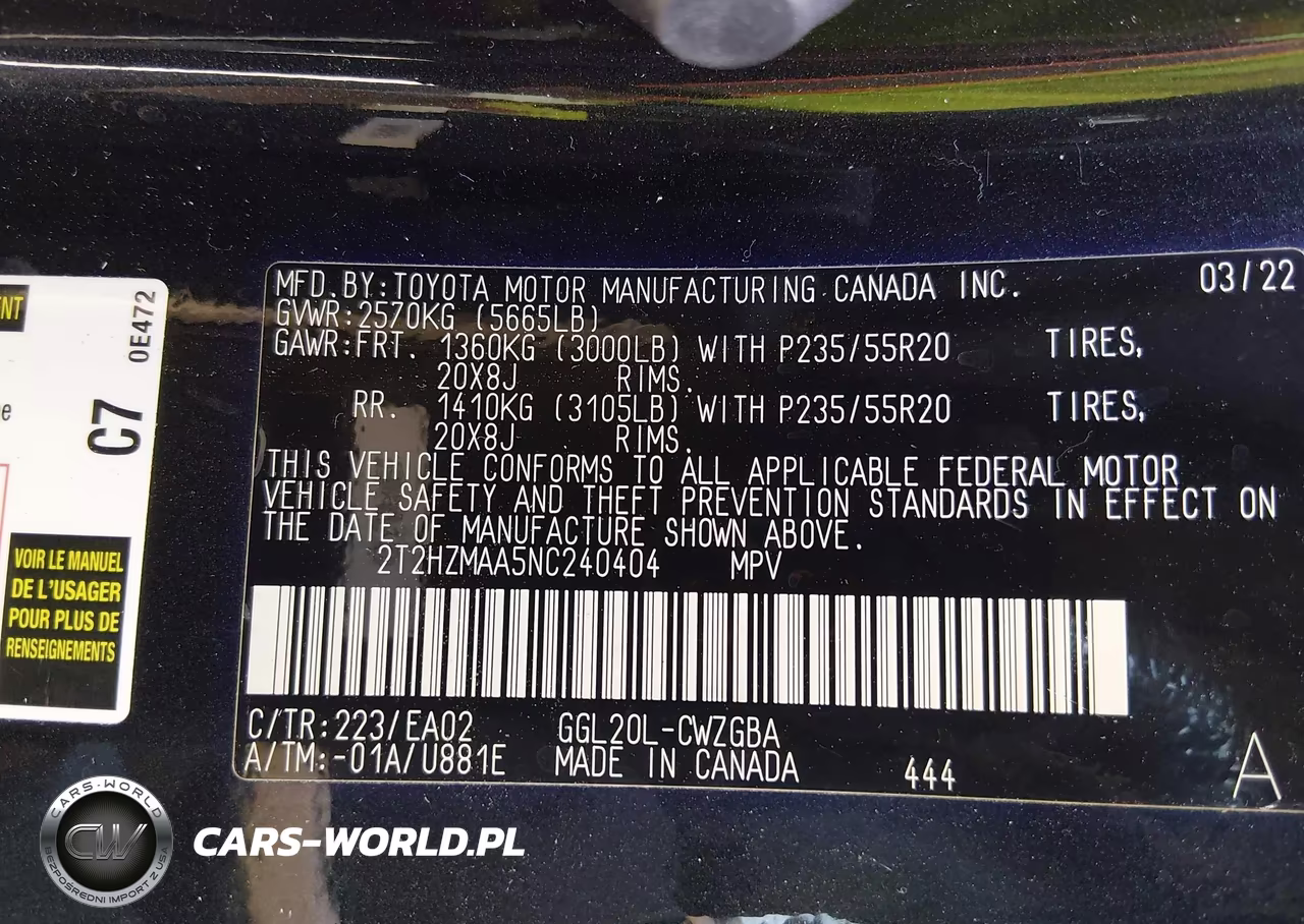 2022 Lexus Rx 350 VIN:2T2HZMAA5NC240404 - 9