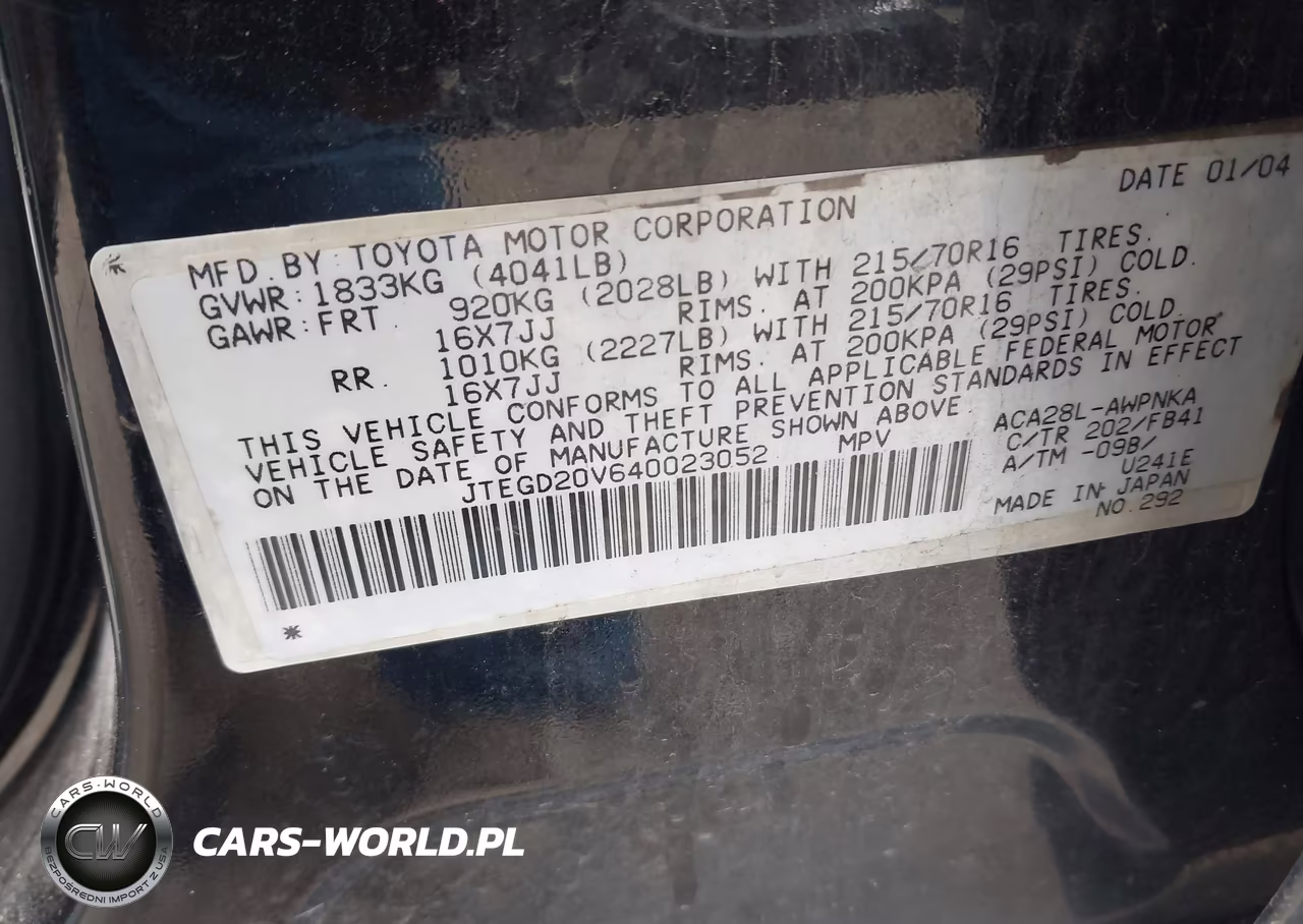 2004 Toyota Rav4 VIN:JTEGD20V640023052 - 9