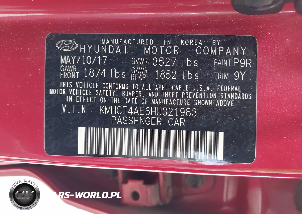 2017 Hyundai Accent Se VIN:KMHCT4AE6HU321983 - 9