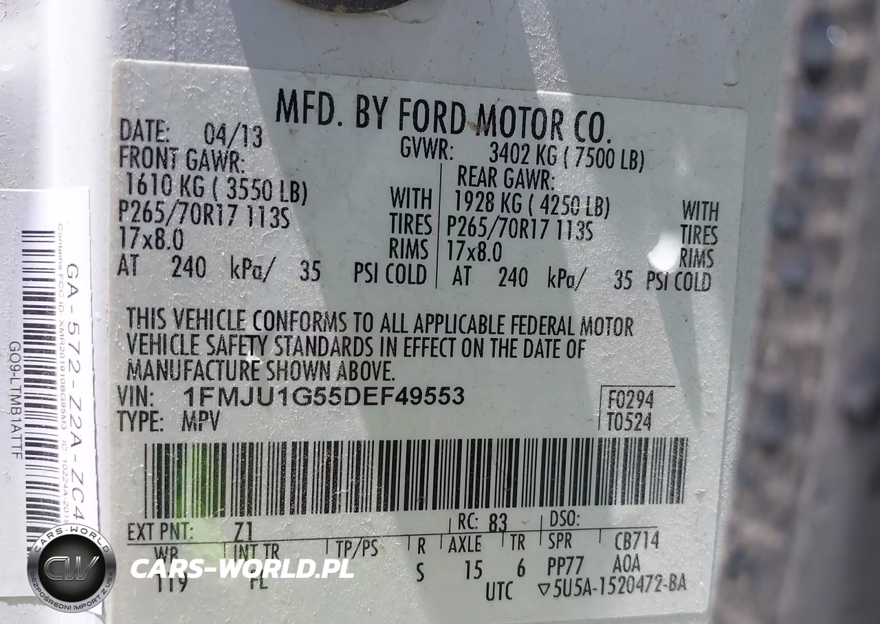 2013 Ford Expedition Xl VIN:1FMJU1G55DEF49553 - 9