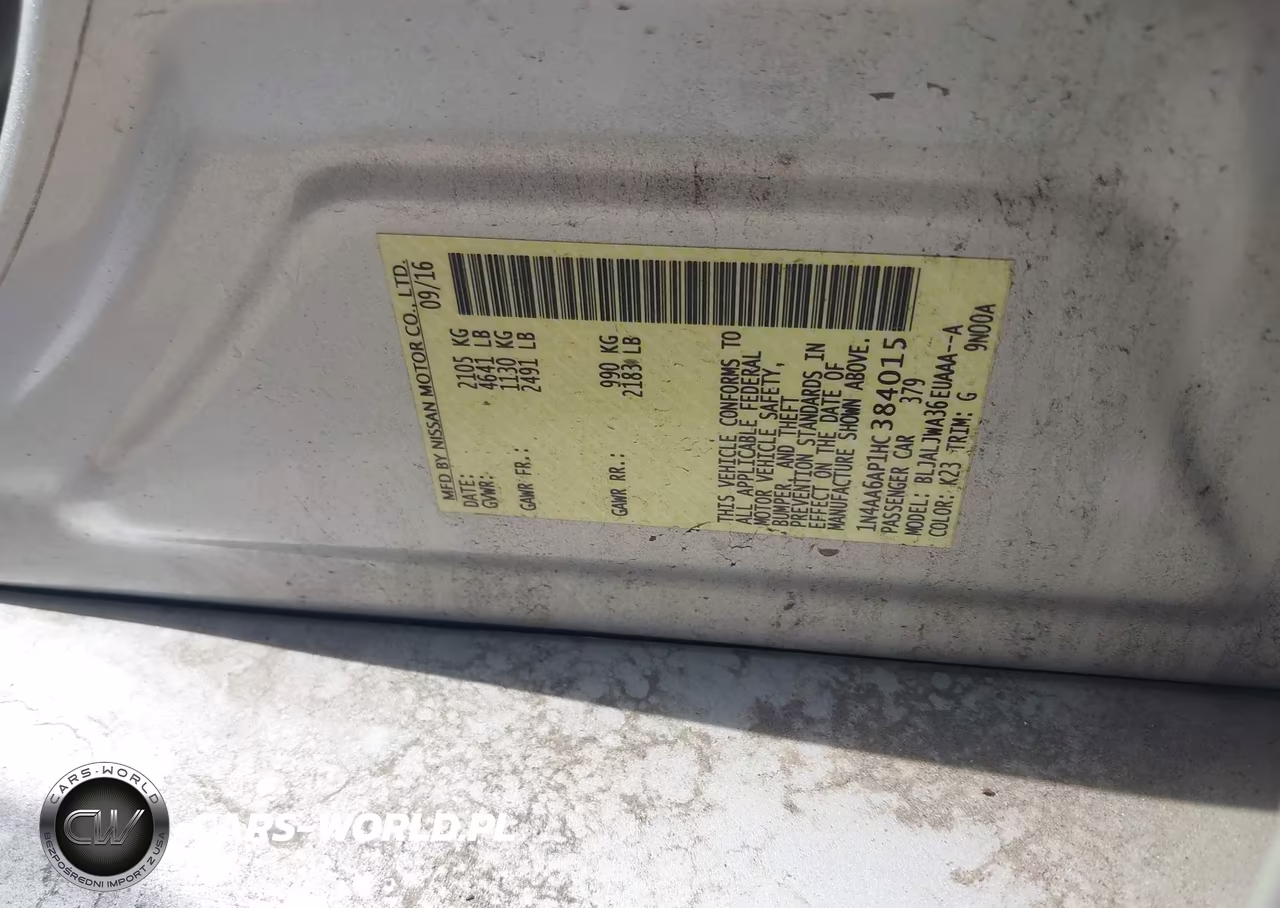 2017 Nissan Maxima 3.5 Sv VIN:1N4AA6AP1HC384015 - 9