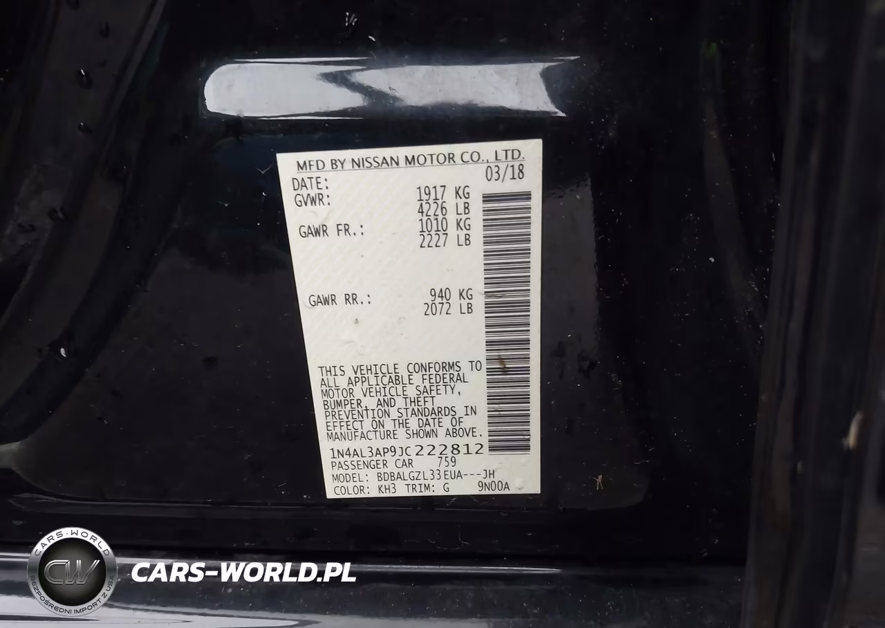 2018 Nissan Altima 2.5 S VIN:1N4AL3AP9JC222812 - 9