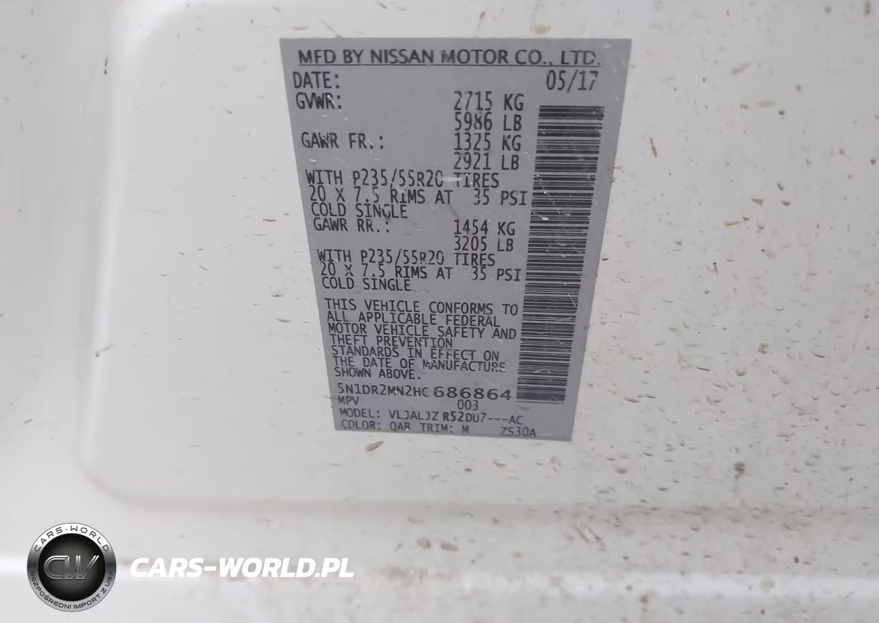 2017 Nissan Pathfinder Platinum VIN:5N1DR2MN2HC686864 - 9
