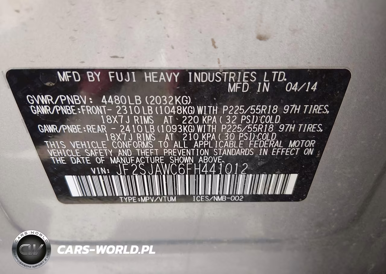 2015 Subaru Forester 2.5I Touring VIN:JF2SJAWC6FH441012 - 9