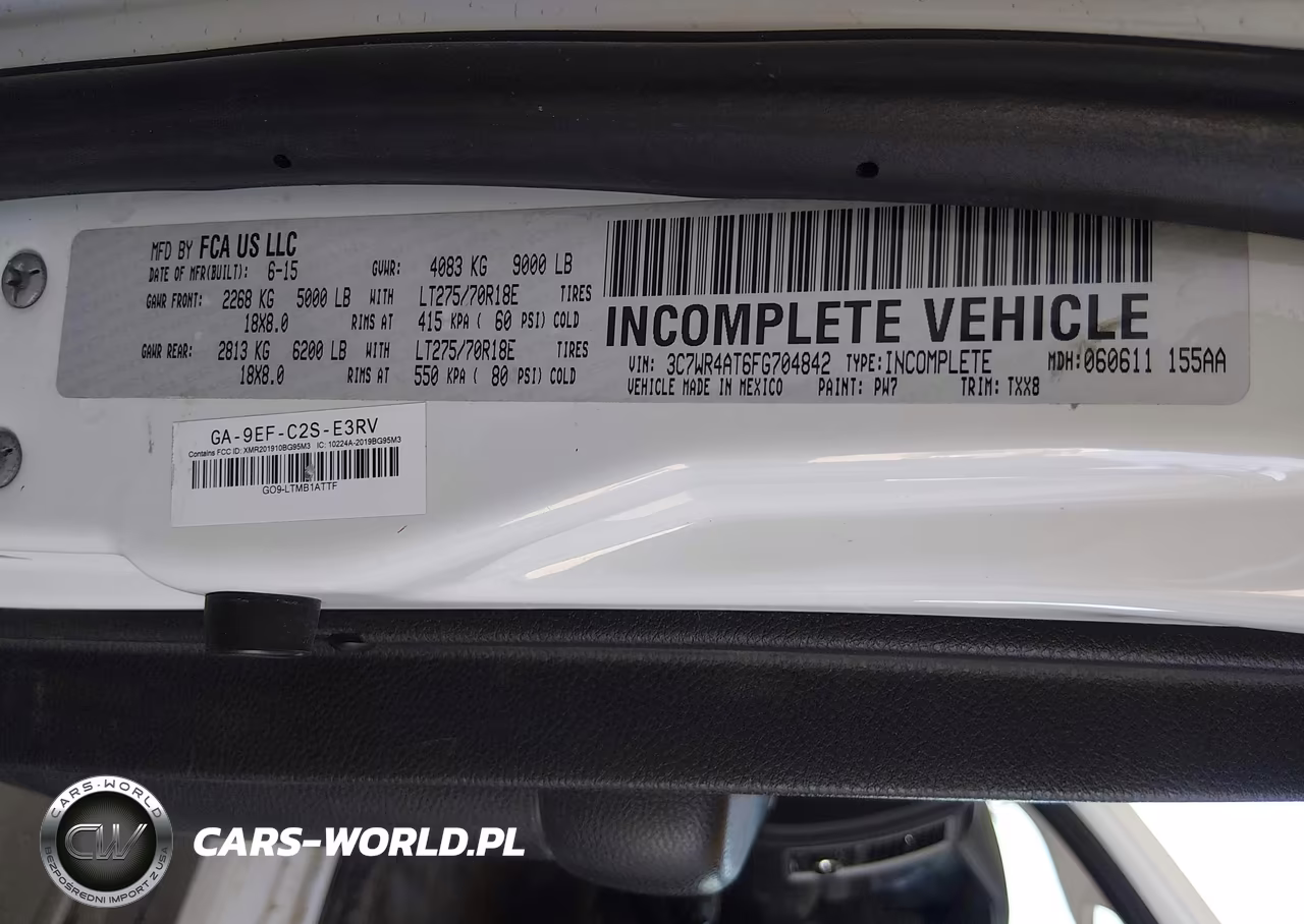 2015 Ram 2500 Tradesman VIN:3C7WR4AT6FG704842 - 9