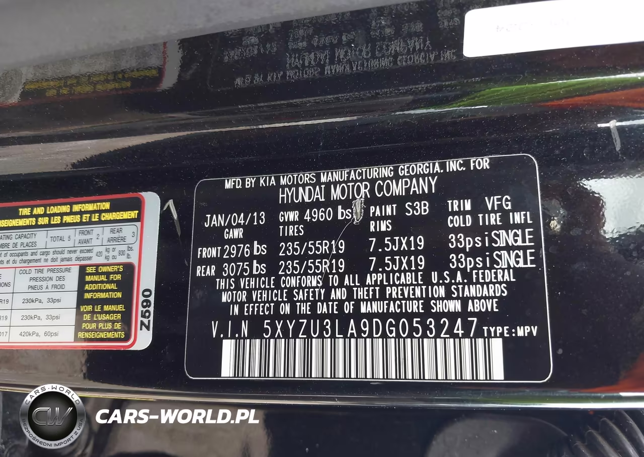 2013 Hyundai Santa Fe Sport 2.0T VIN:5XYZU3LA9DG053247 - 9