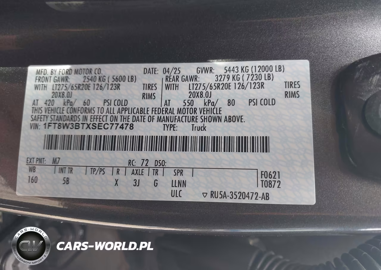 2025 Ford F-350 Lariat VIN:1FT8W3BTXSEC77478 - 8