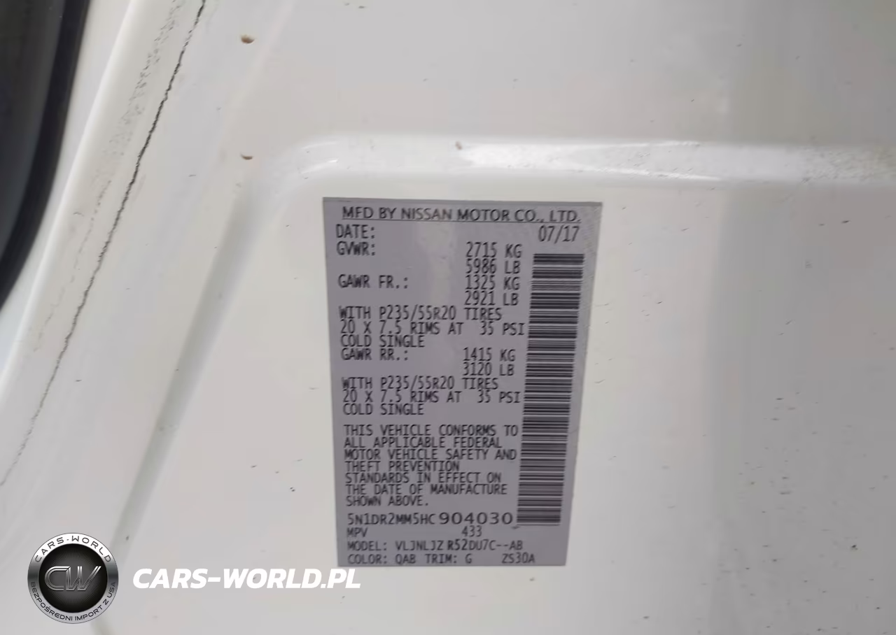 2017 Nissan Pathfinder Platinum VIN:5N1DR2MM5HC904030 - 9