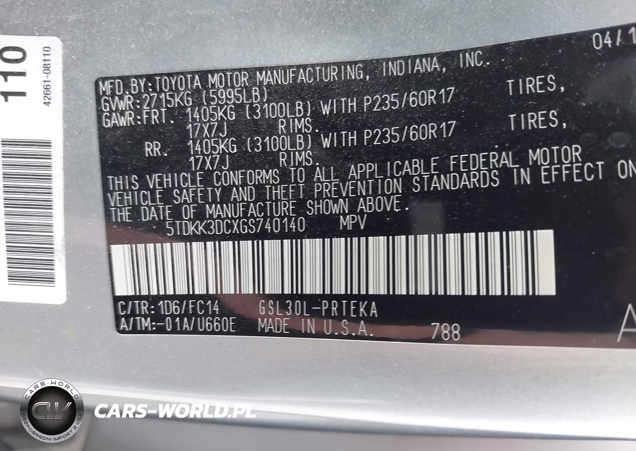 2016 Toyota Sienna Le 8 Passenger VIN:5TDKK3DCXGS740140 - 9