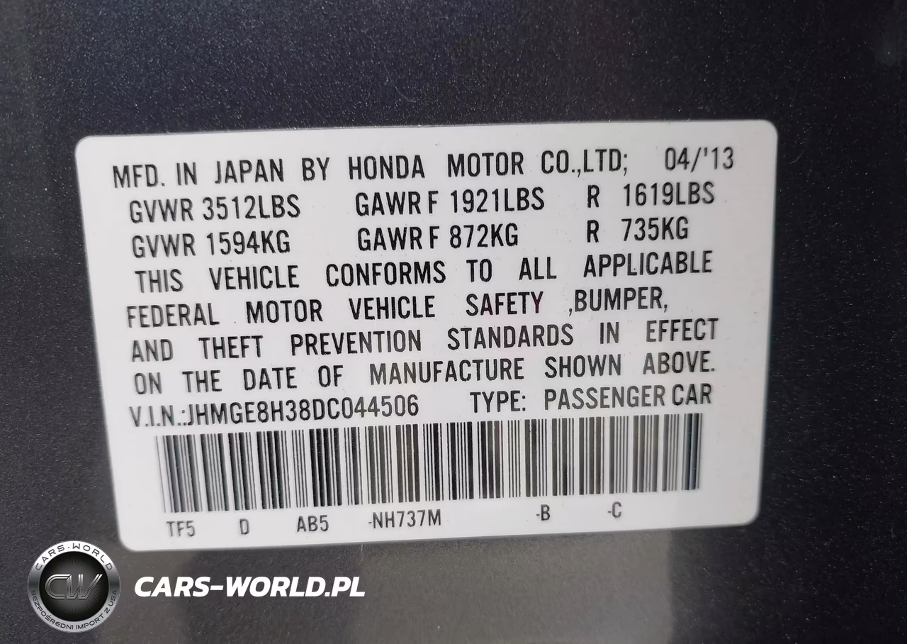 2013 Honda Fit VIN:JHMGE8H38DC044506 - 9