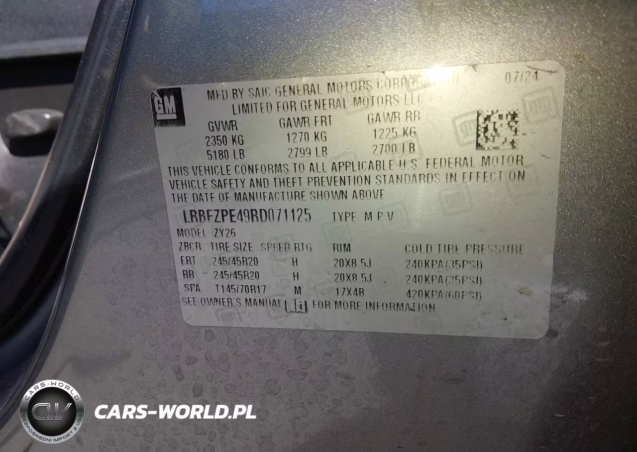 2024 Buick Envision Sport Touring Awd VIN:LRBFZPE49RD071125 - 9