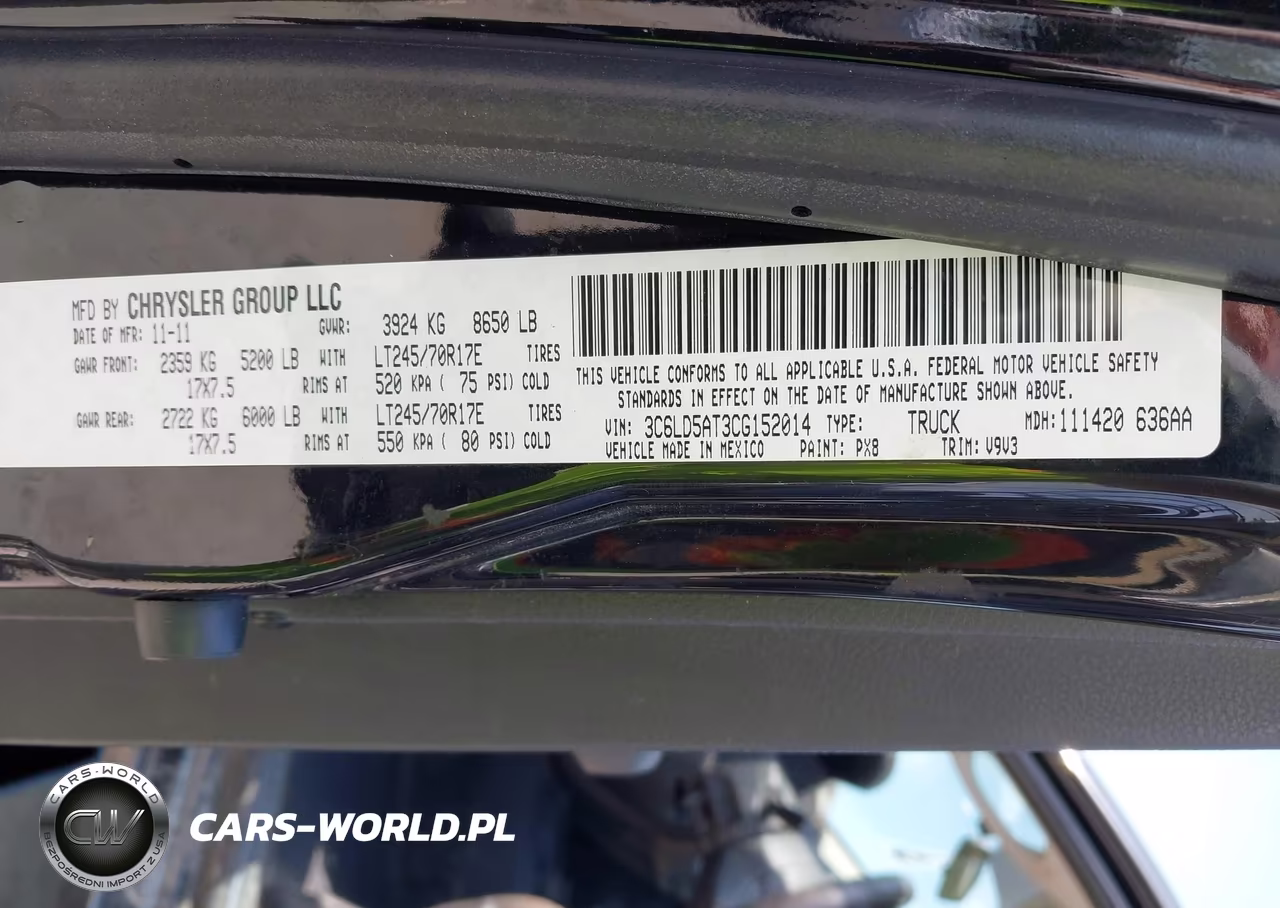 2012 Ram 2500 St VIN:3C6LD5AT3CG152014 - 9