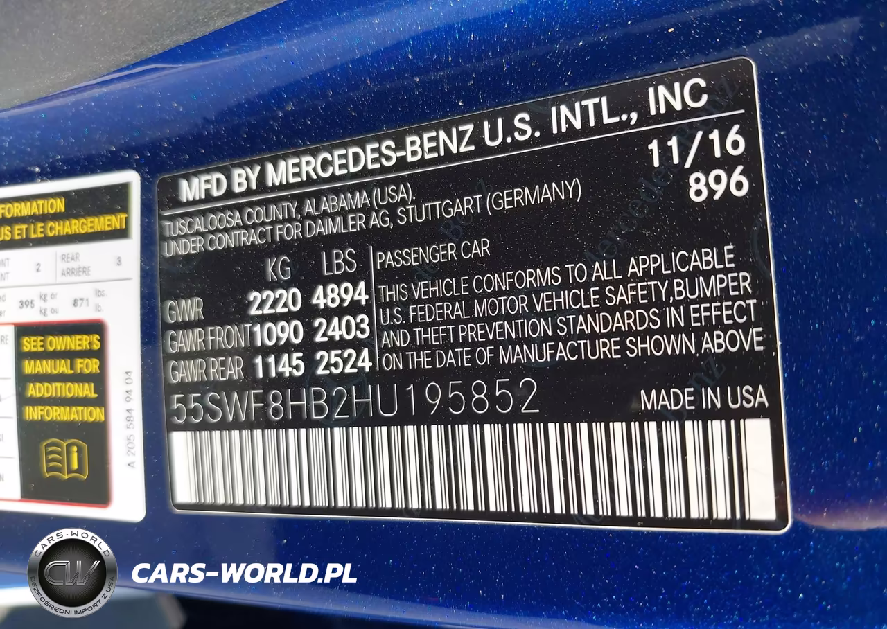 2017 Mercedes-Benz Amg C 63 S VIN:55SWF8HB2HU195852 - 9
