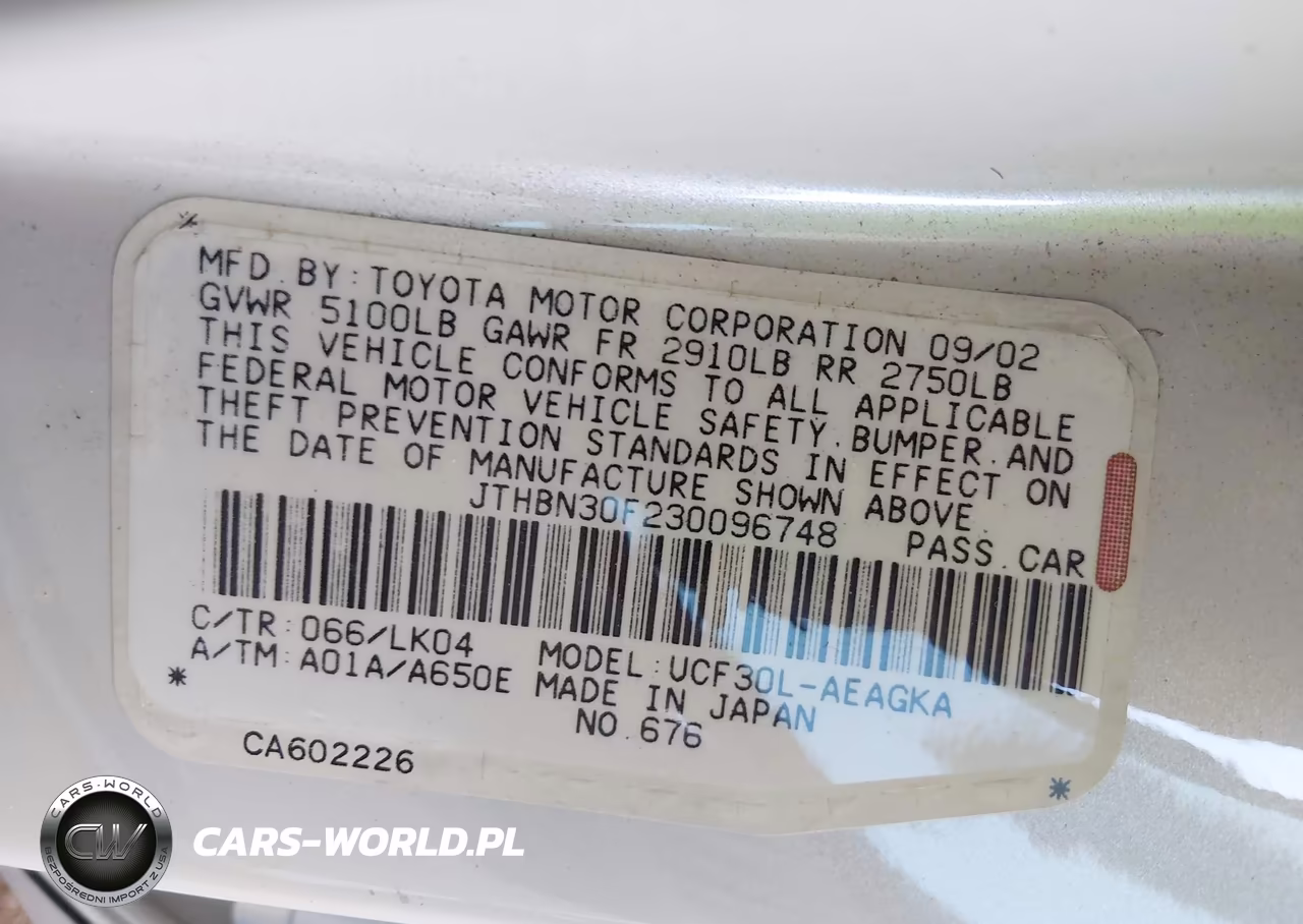 2003 Lexus Ls 430 VIN:JTHBN30F230096748 - 9