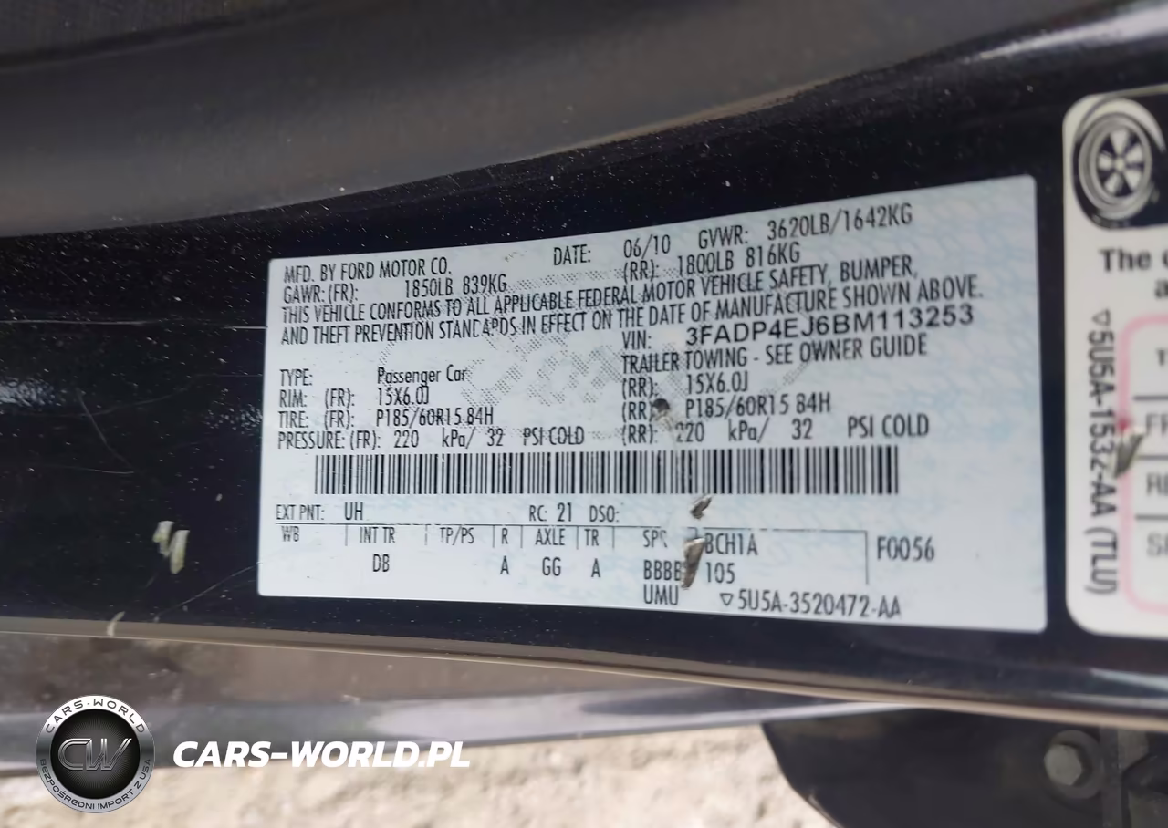 2011 Ford Fiesta Se VIN:3FADP4EJ6BM113253 - 9