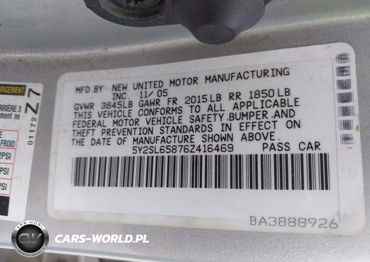 2006 Pontiac Vibe VIN:5Y2SL65876Z416469 - 9