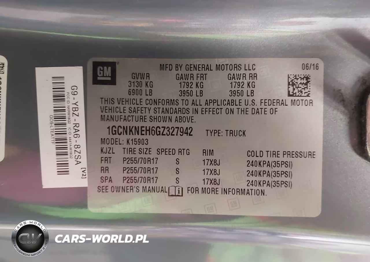 2016 Chevrolet Silverado 1500 Wt VIN:1GCNKNEH6GZ327942 - 9