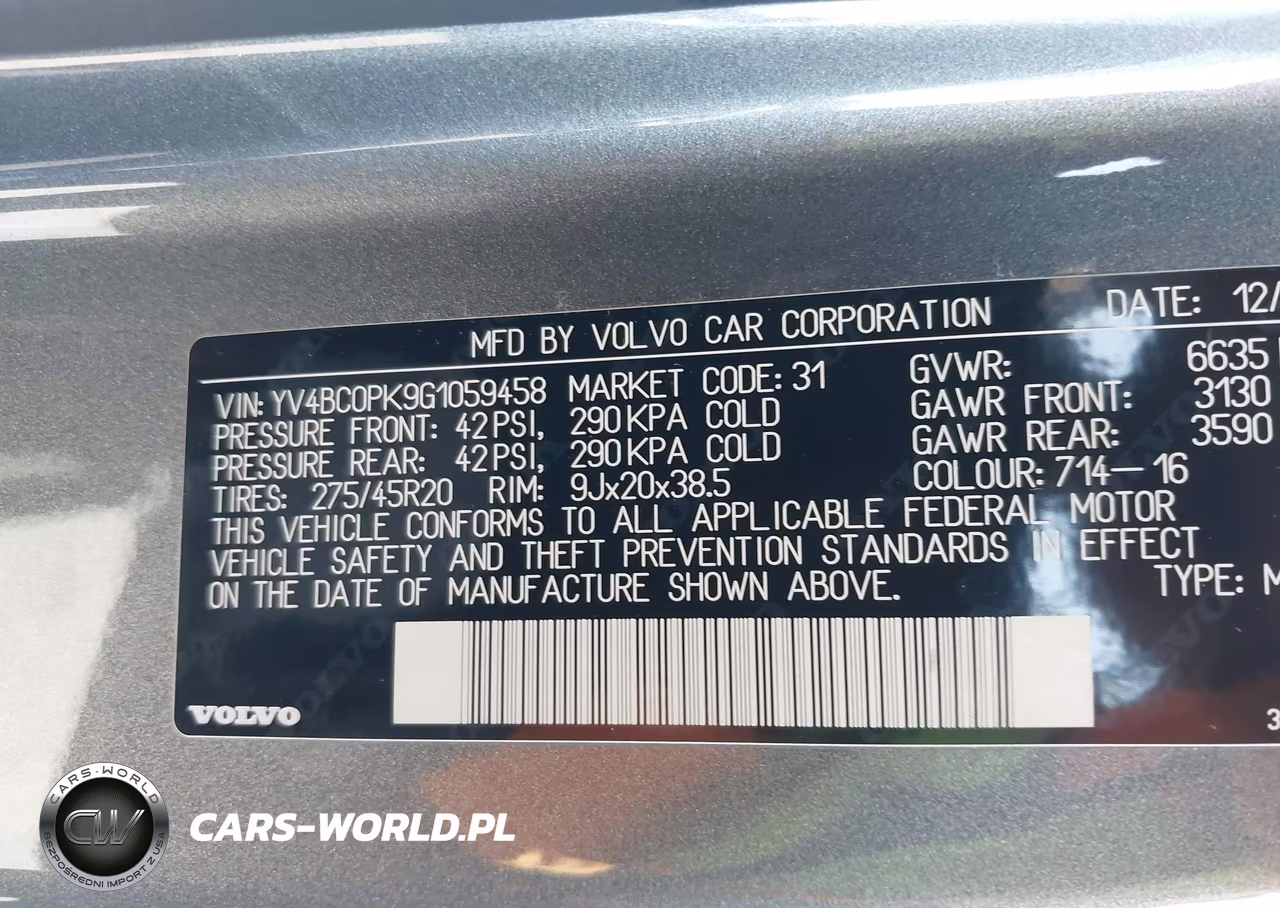 2016 Volvo Xc90 Hybrid T8 Momentum VIN:YV4BC0PK9G1059458 - 9
