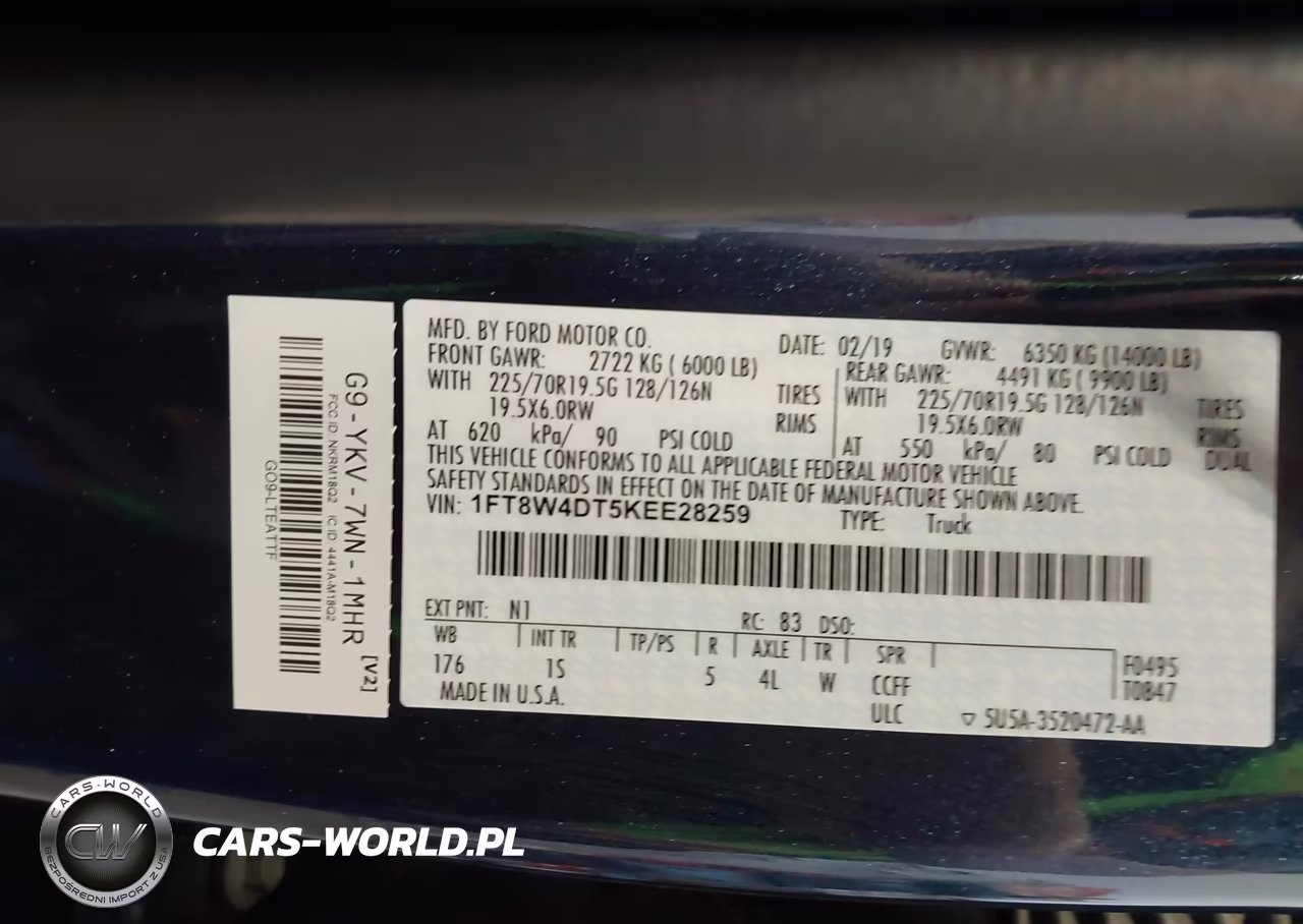 2019 Ford F-450 Xl VIN:1FT8W4DT5KEE28259 - 9