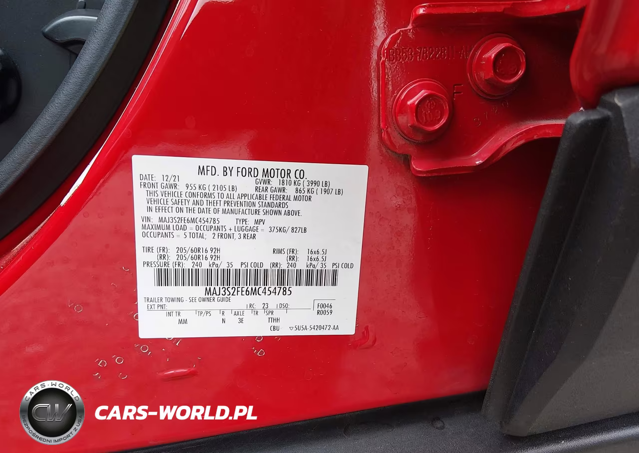 2021 Ford Ecosport S VIN:MAJ3S2FE6MC454785 - 9