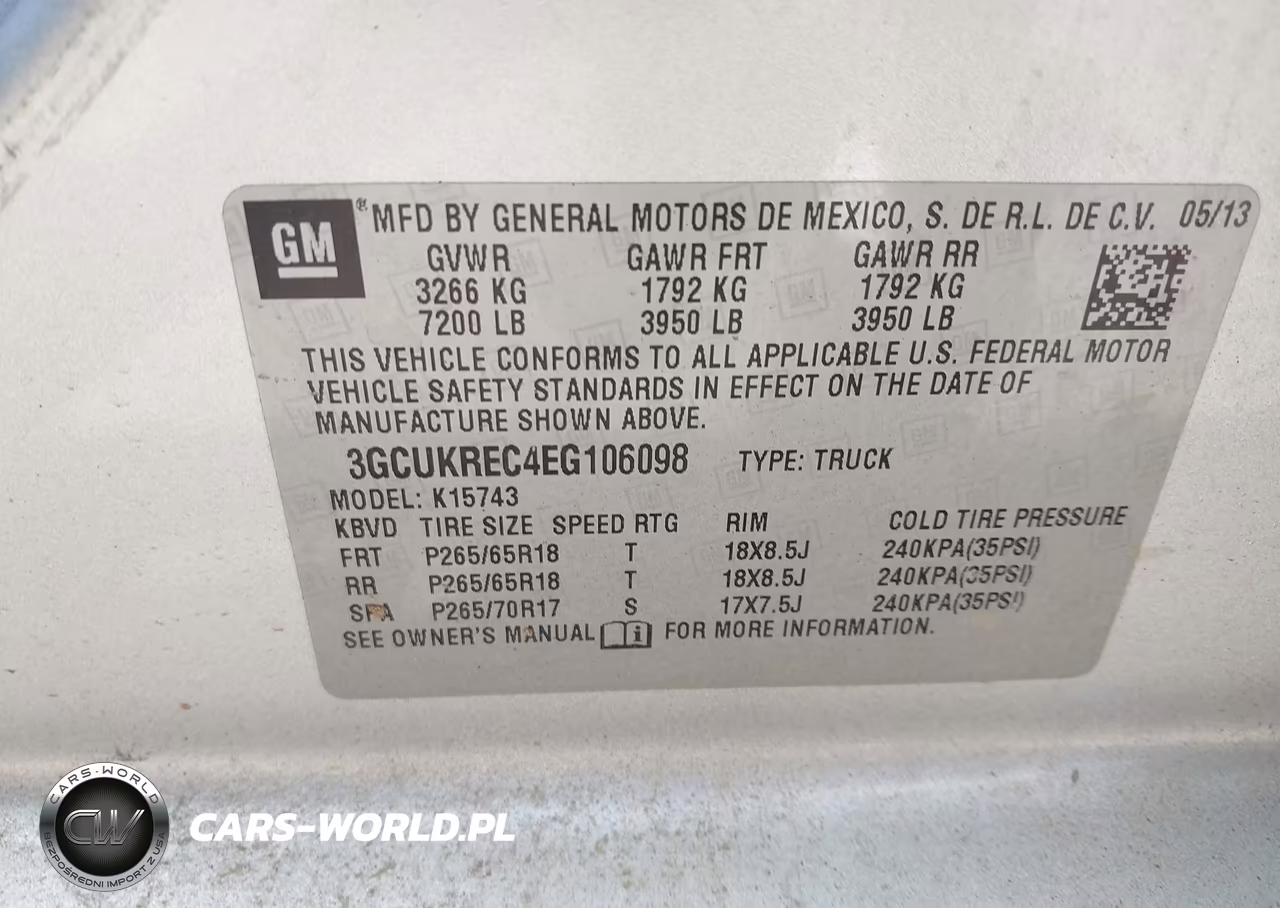 2014 Chevrolet Silverado 1500 2Lt VIN:3GCUKREC4EG106098 - 9
