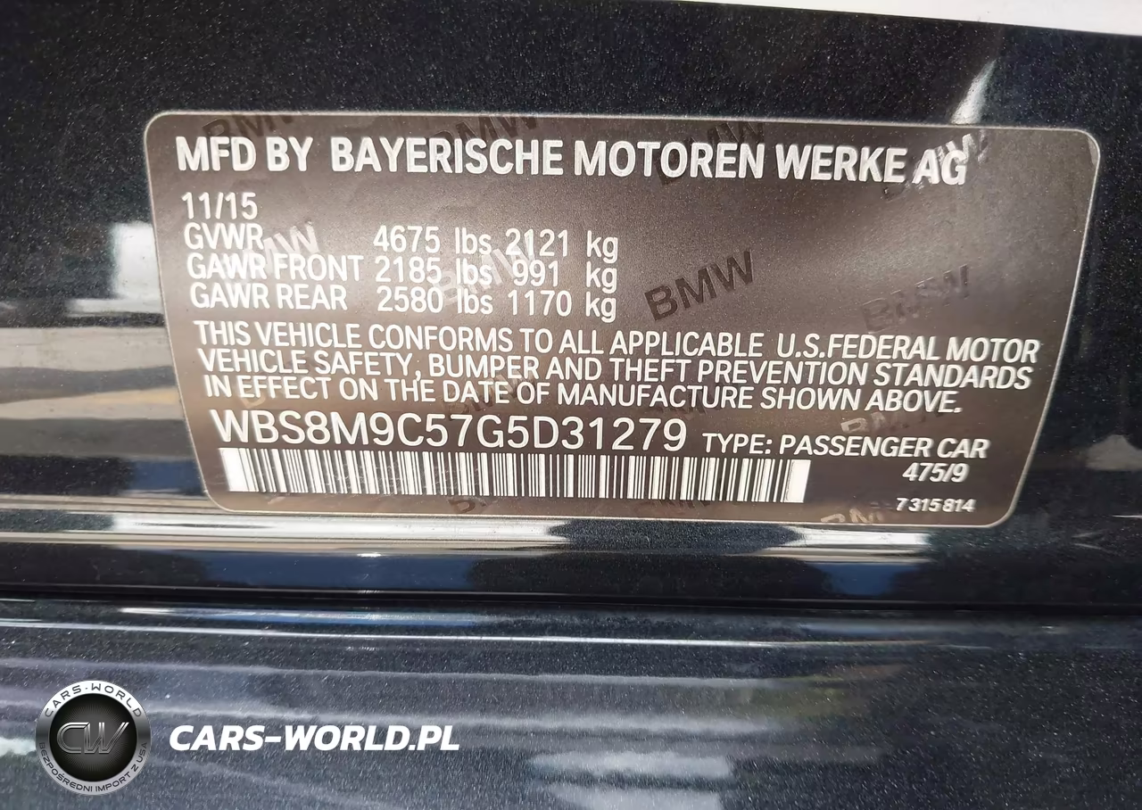 2016 BMW M3 VIN:WBS8M9C57G5D31279 - 9