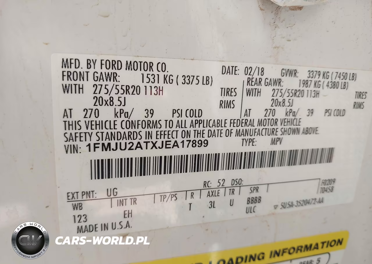 2018 Ford Expedition Limited VIN:1FMJU2ATXJEA17899 - 9
