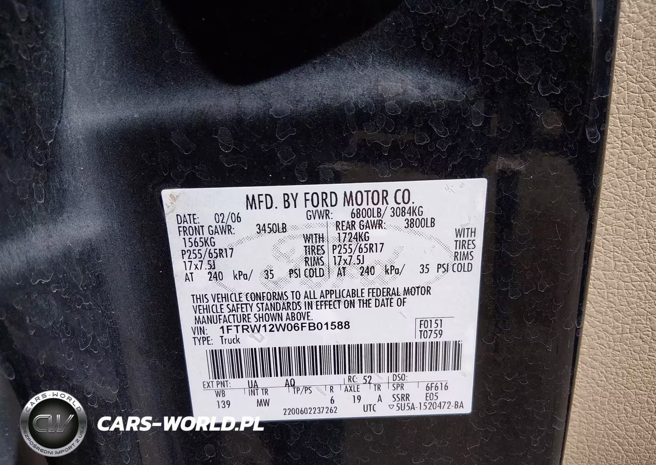 2006 Ford F-150 Xlt VIN:1FTRW12W06FB01588 - 9