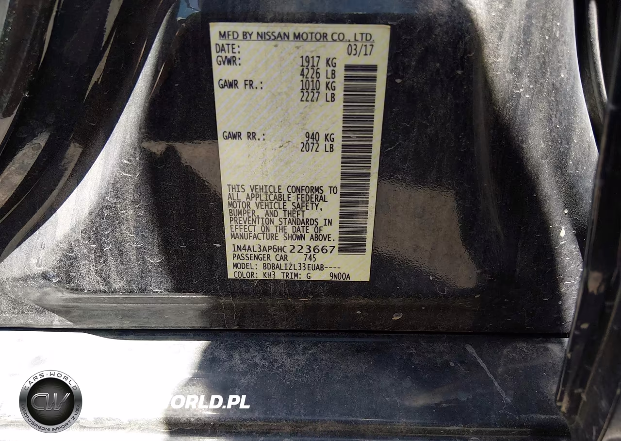 2017 Nissan Altima 2.5 Sv VIN:1N4AL3AP6HC223667 - 9