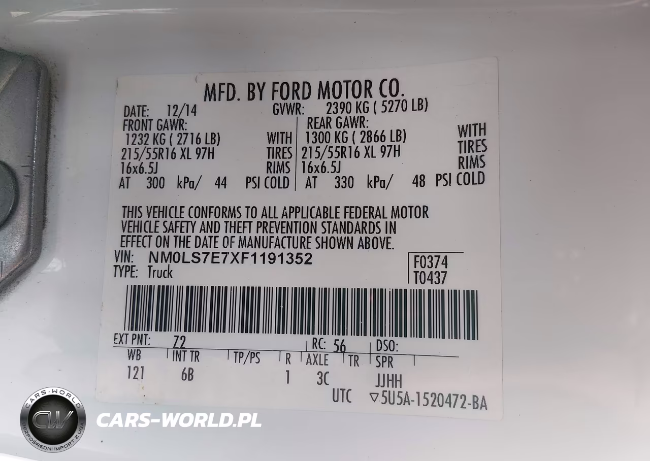 2015 Ford Transit Connect Xl VIN:NM0LS7E7XF1191352 - 9