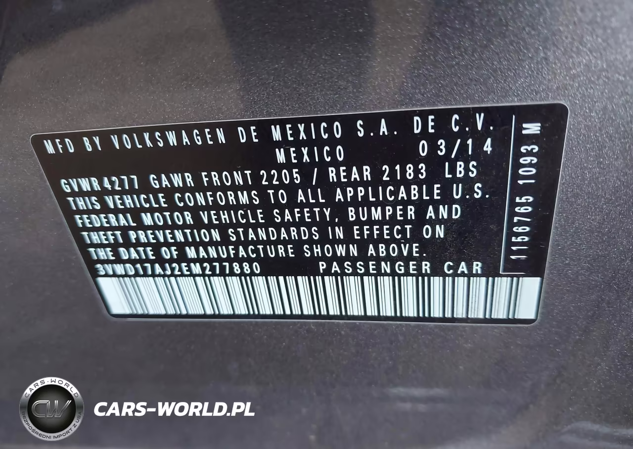 2014 Volkswagen Jetta 1.8T Se VIN:3VWD17AJ2EM277880 - 9