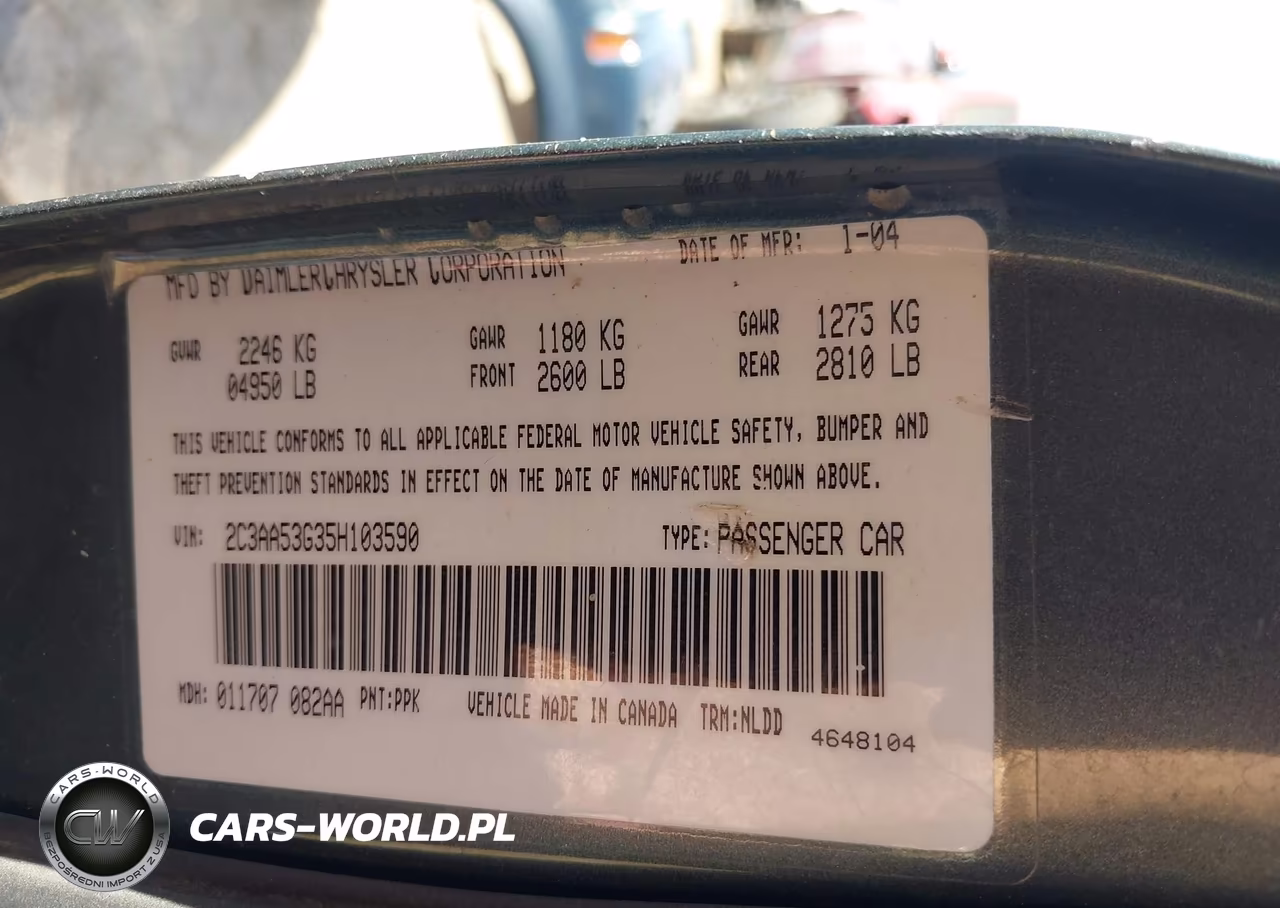 2005 Chrysler 300 Touring VIN:2C3AA53G35H103590 - 9