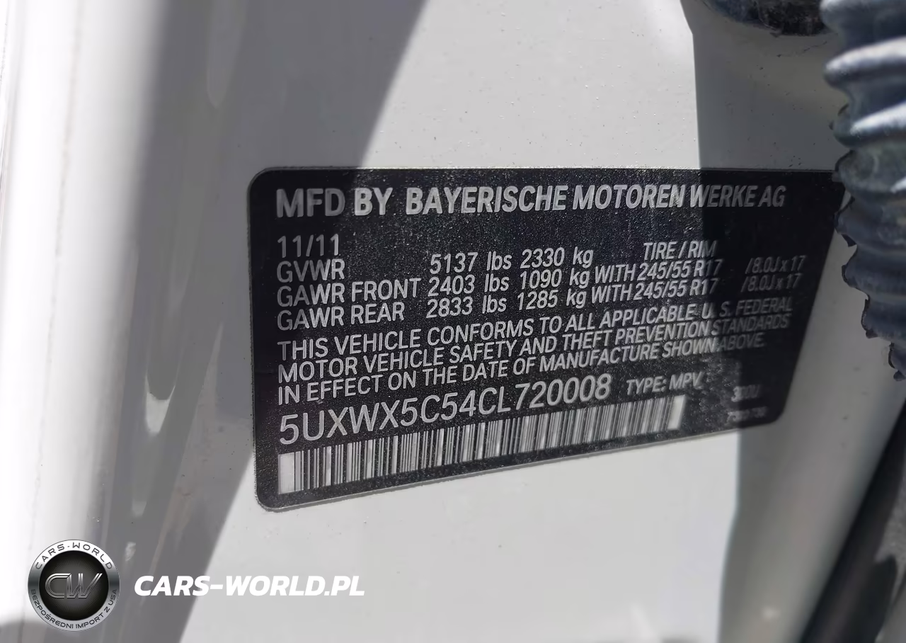 2012 BMW X3 xDrive28I VIN:5UXWX5C54CL720008 - 9