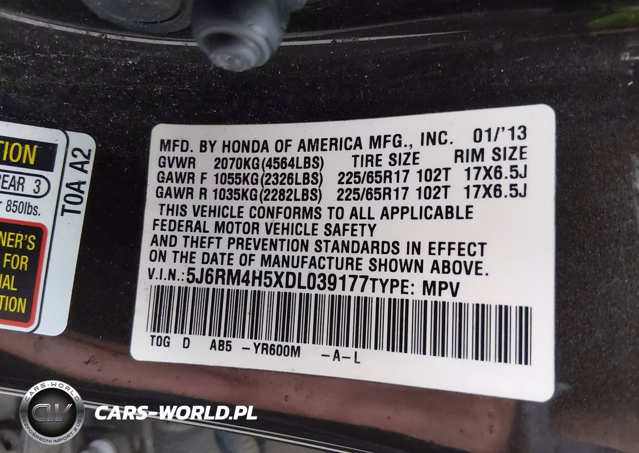 2013 Honda Cr-V Ex VIN:5J6RM4H5XDL039177 - 9