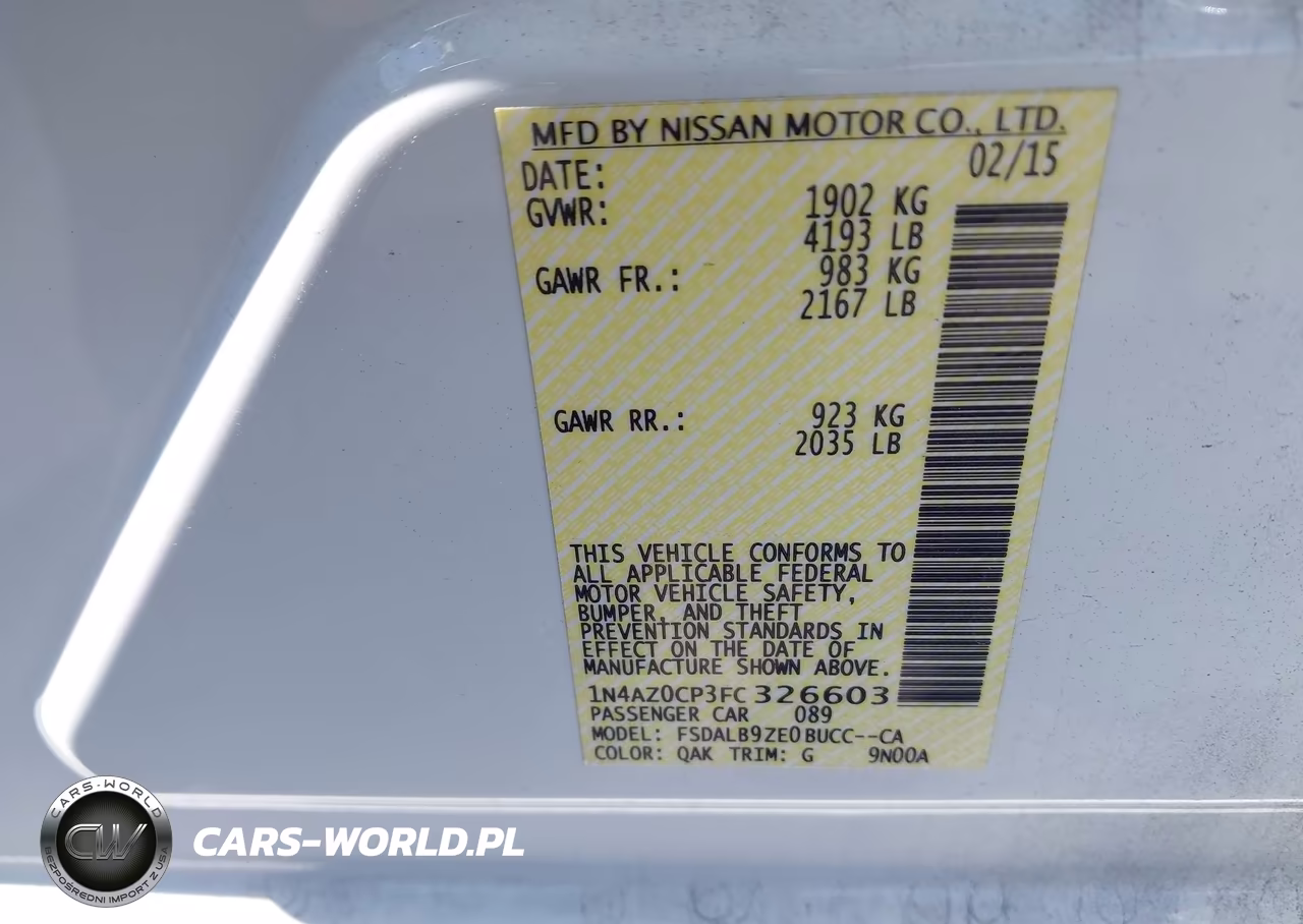 2015 Nissan Leaf S VIN:1N4AZ0CP3FC326603 - 9