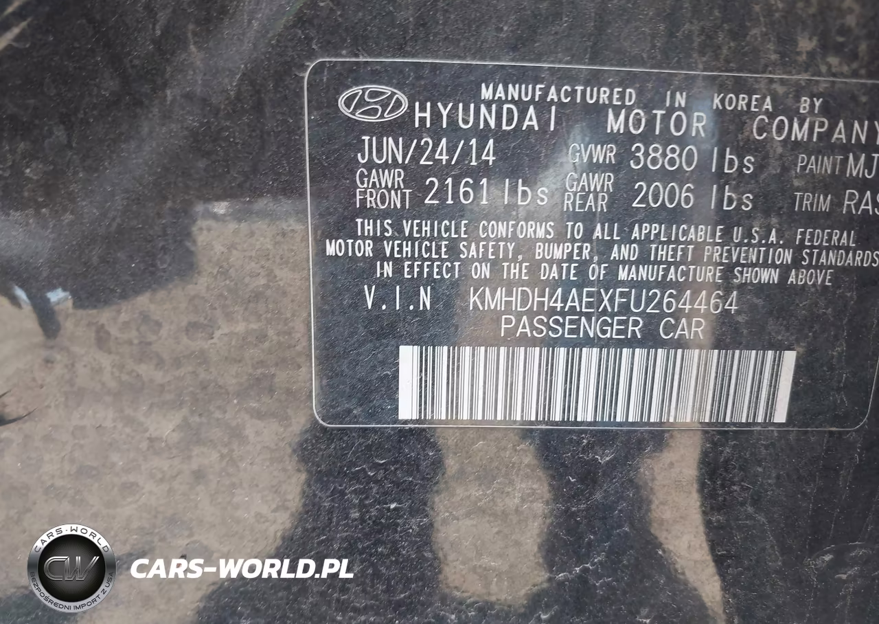 2015 Hyundai Elantra Se VIN:KMHDH4AEXFU264464 - 9