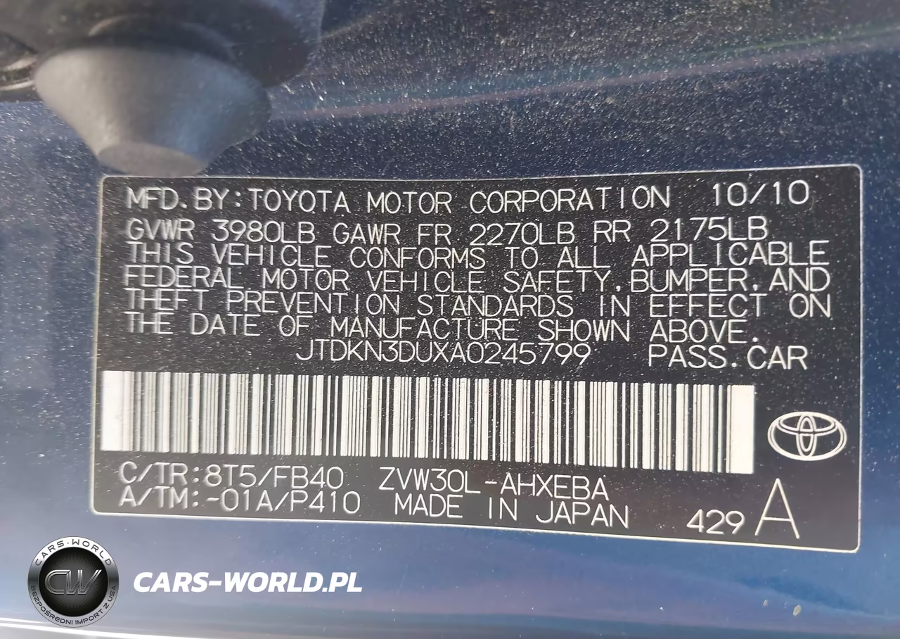 2010 Toyota Prius Iii VIN:JTDKN3DUXA0245799 - 9