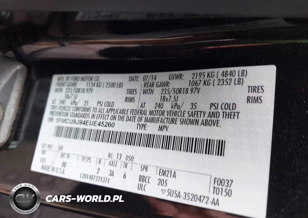2014 Ford Escape Titanium VIN:1FMCU9J94EUE45260 - 9