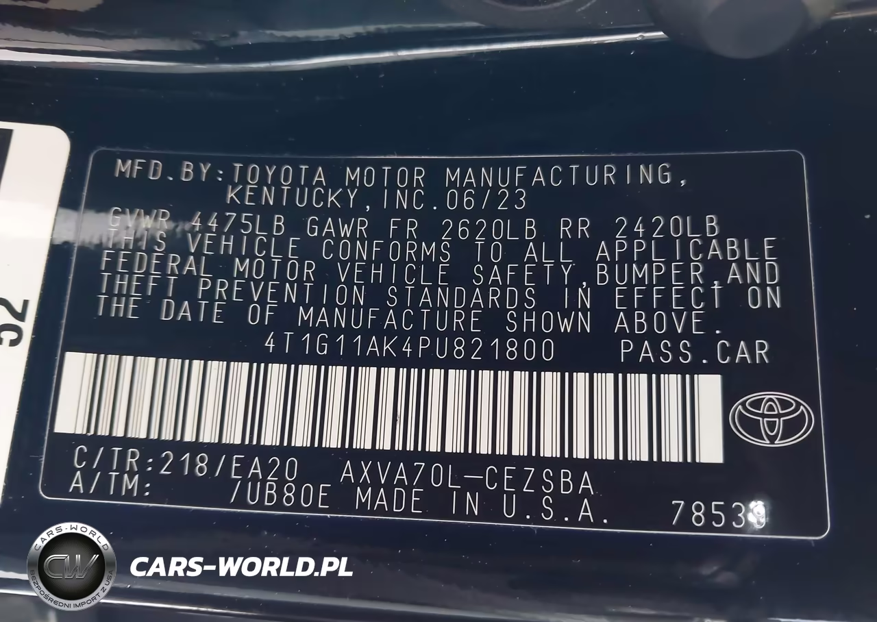2023 Toyota Camry Se VIN:4T1G11AK4PU821800 - 9