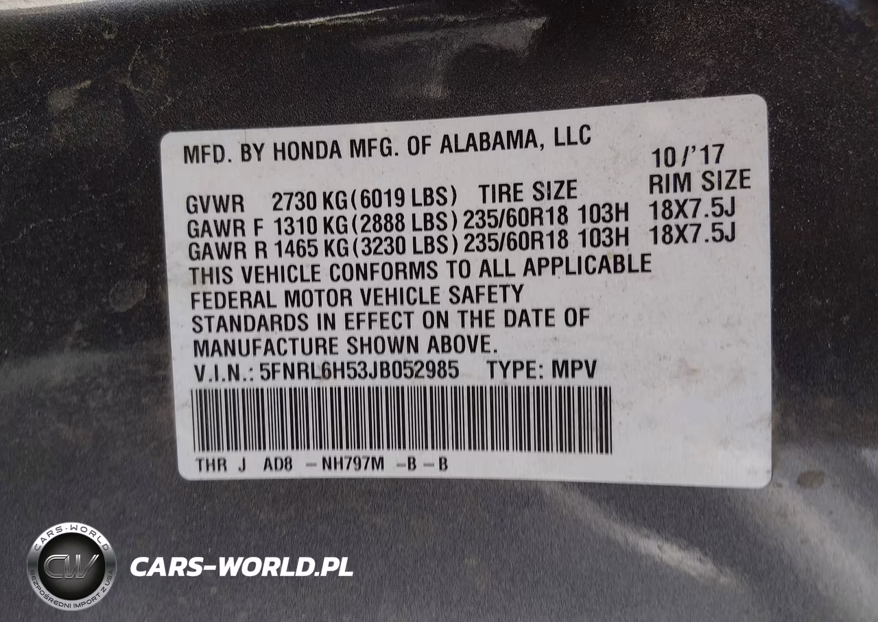 2018 Honda Odyssey Ex VIN:5FNRL6H53JB052985 - 9