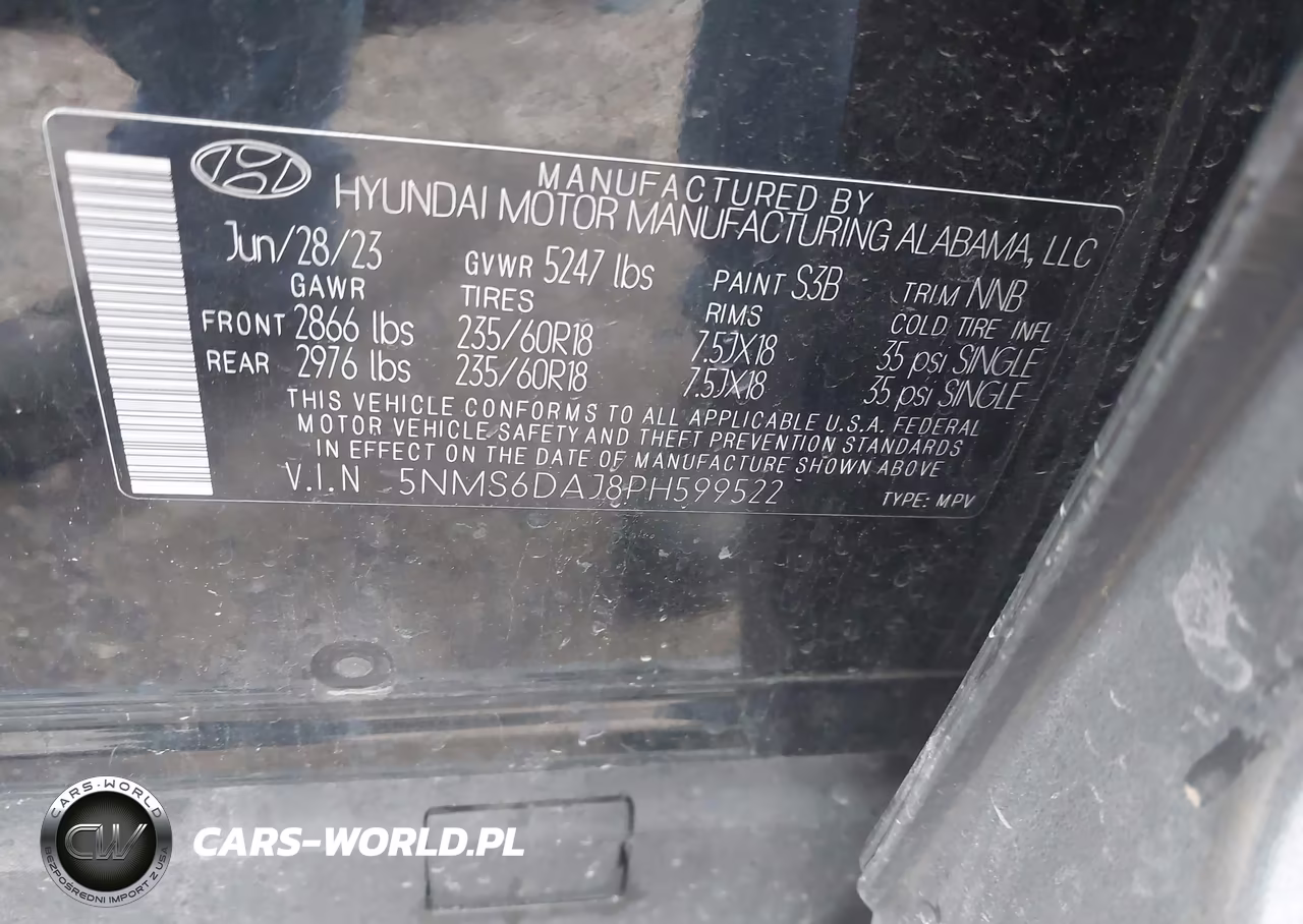 2023 Hyundai Santa Fe Xrt VIN:5NMS6DAJ8PH599522 - 9