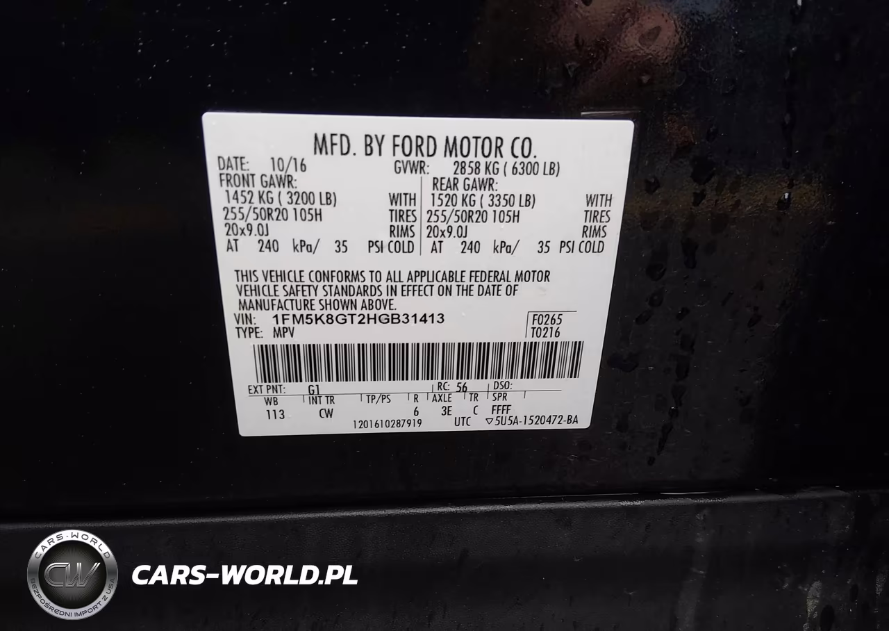 2017 Ford Explorer Sport VIN:1FM5K8GT2HGB31413 - 9