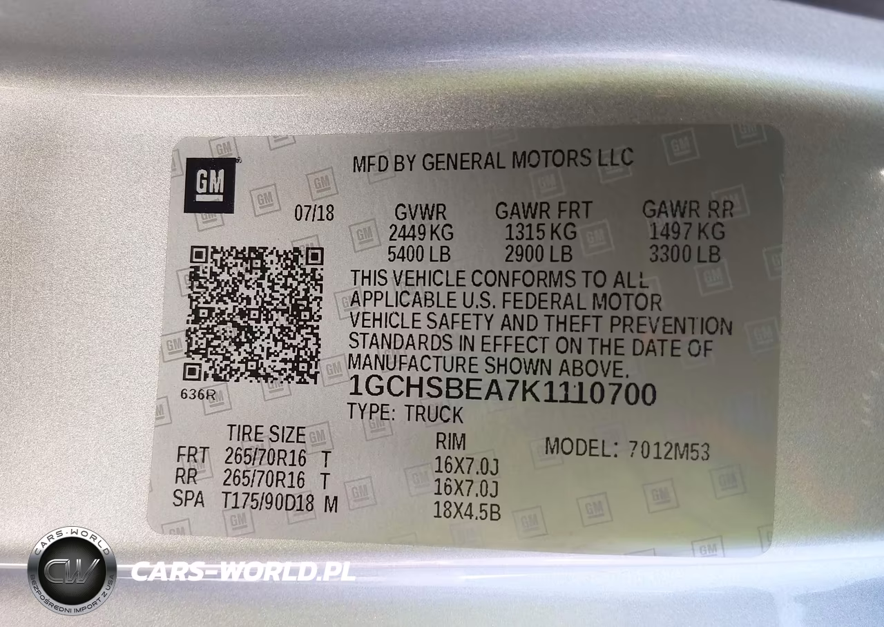 2019 Chevrolet Colorado Wt VIN:1GCHSBEA7K1110700 - 9