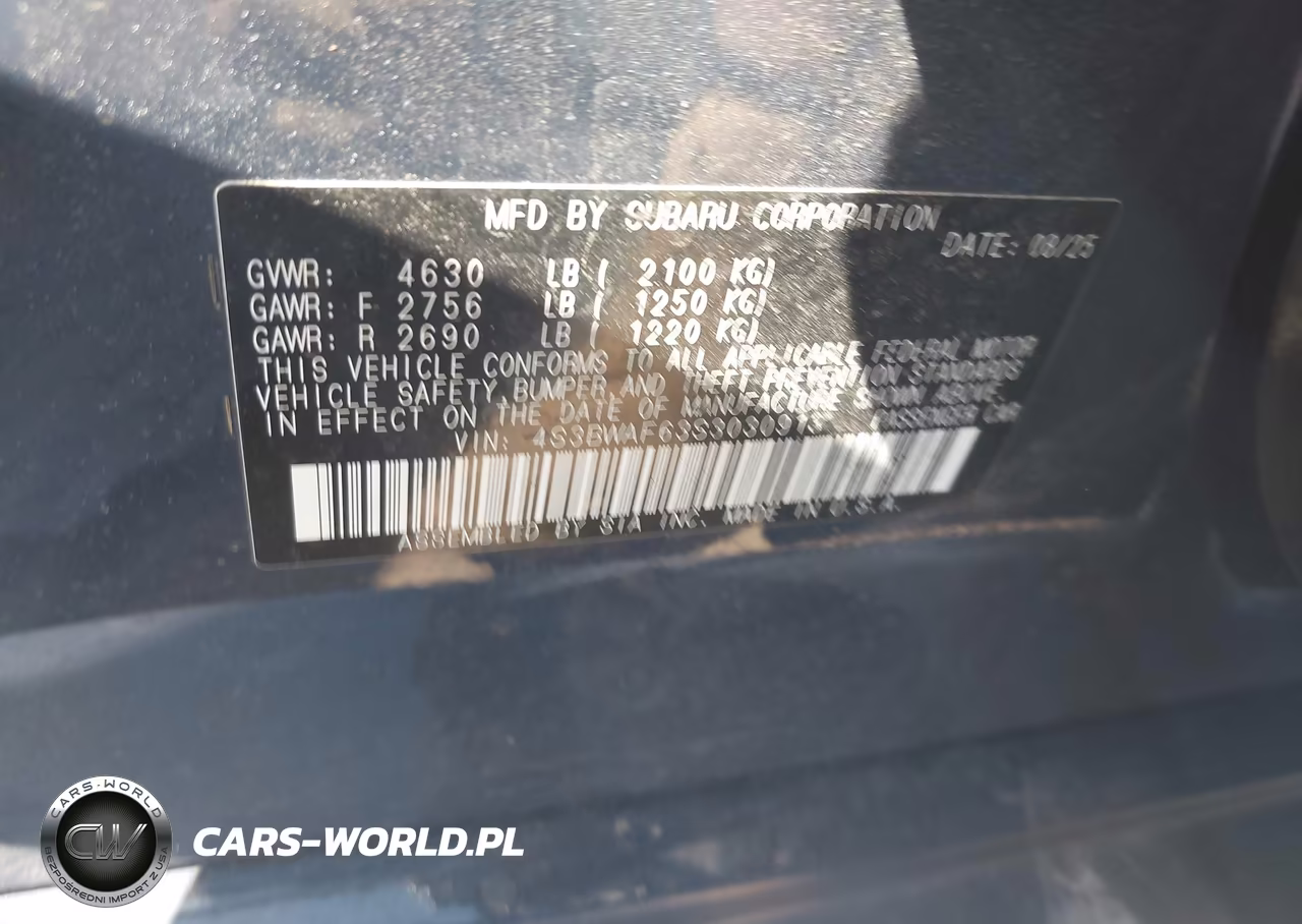 2025 Subaru Legacy Premium VIN:4S3BWAF63S3030913 - 9